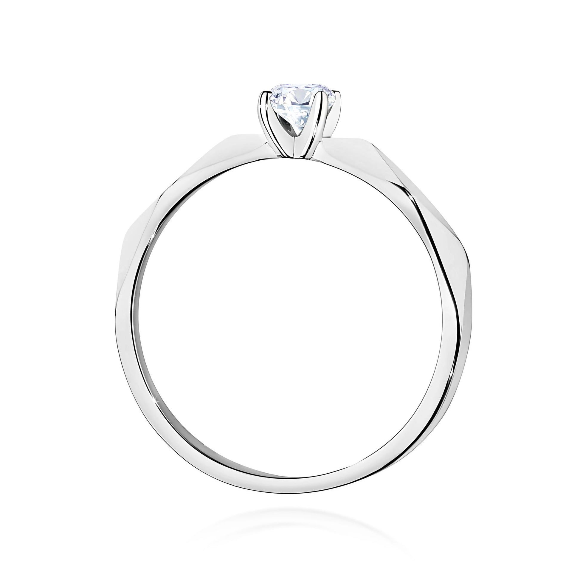 Inel Aur 9K cu Diamant Natural 0.15 ct