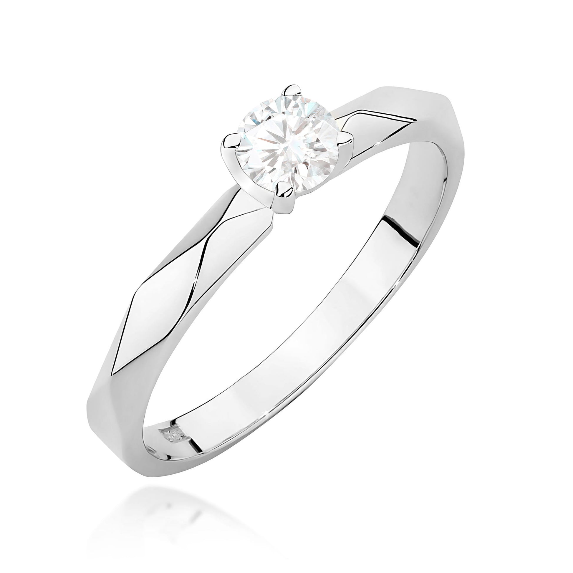 Inel Aur 9K cu Diamant Natural 0.20 ct