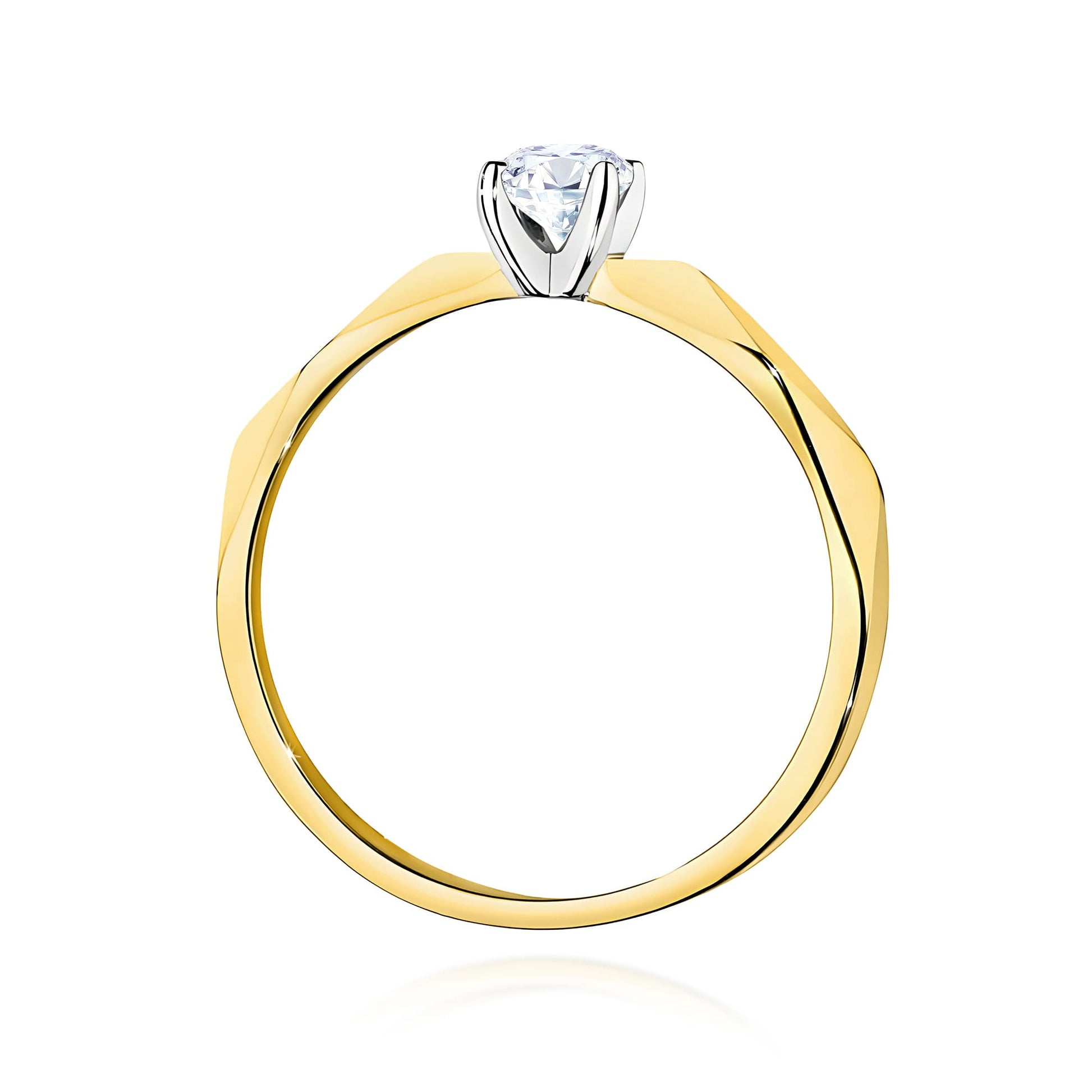 Inel Aur 9K cu Diamant Natural 0.20 ct
