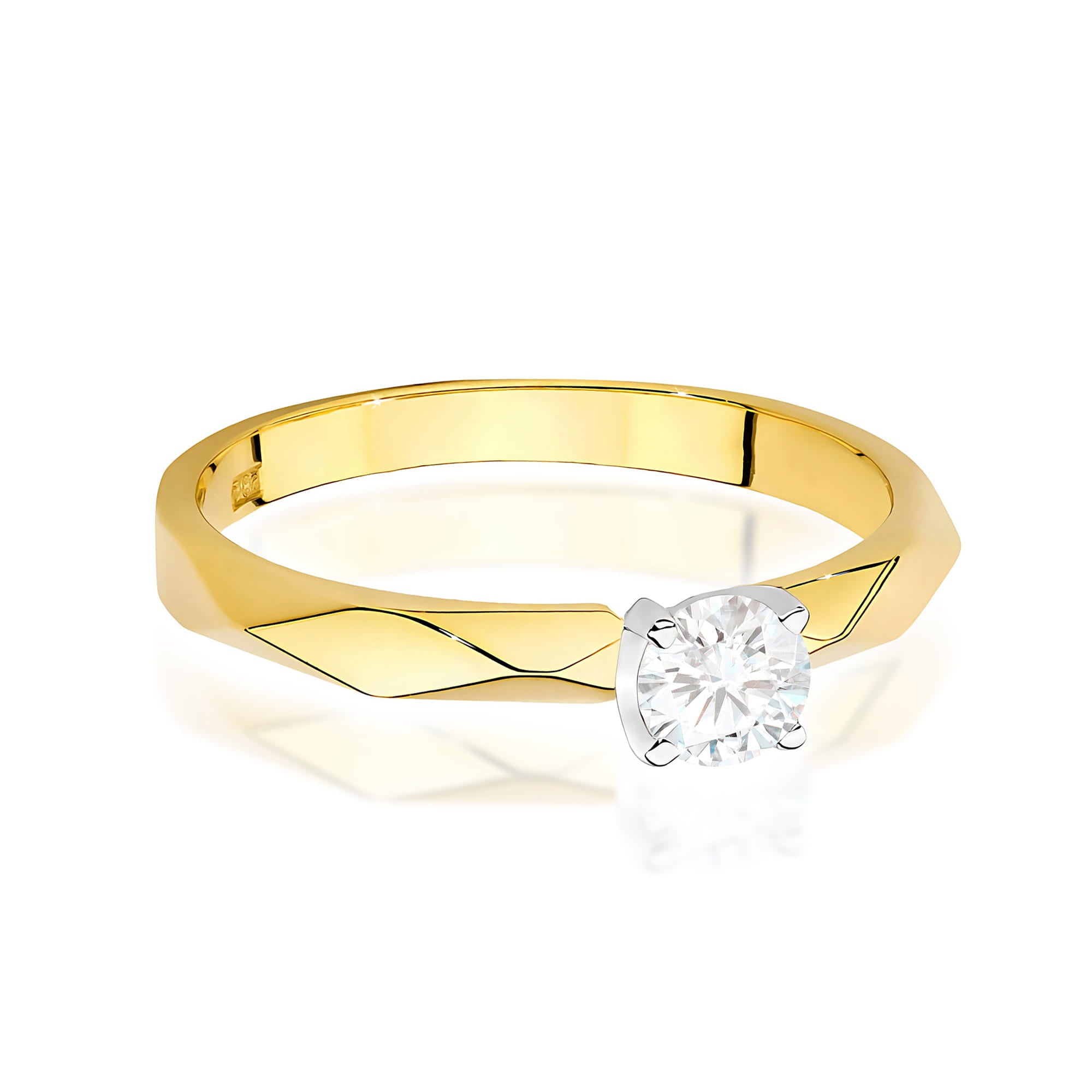Inel Aur 9K cu Diamant Natural 0.25 ct