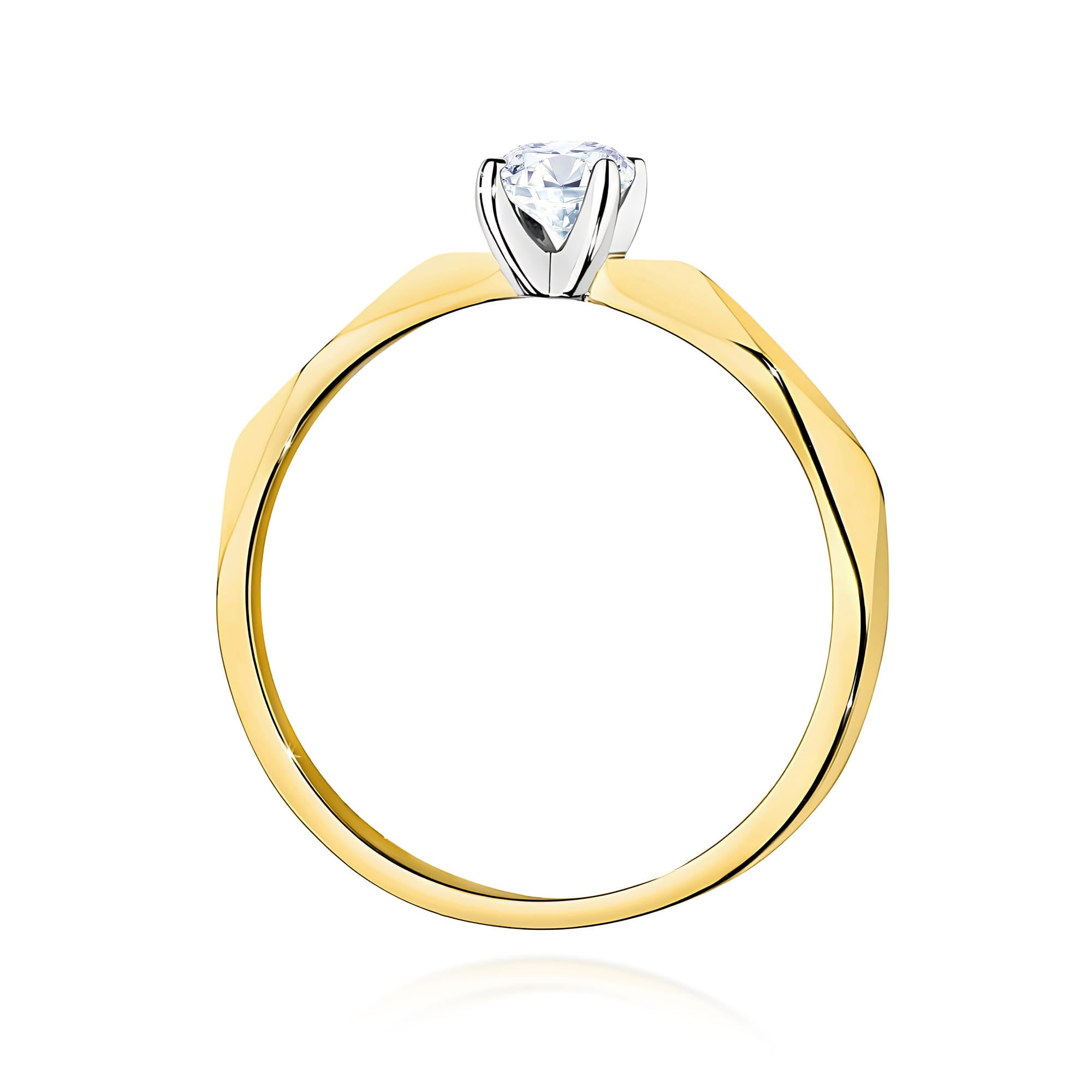 Inel Aur 9K cu Diamant Natural 0.25 ct