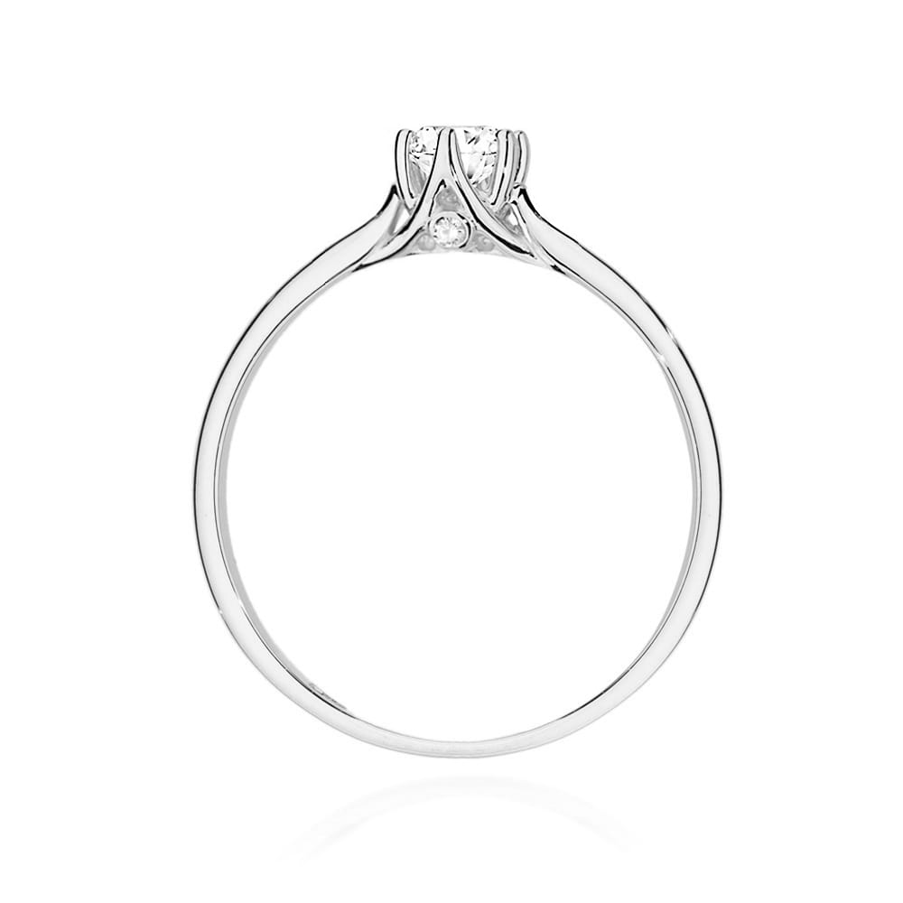 Inel Aur 9K cu Diamante de Laborator 0.21 ct