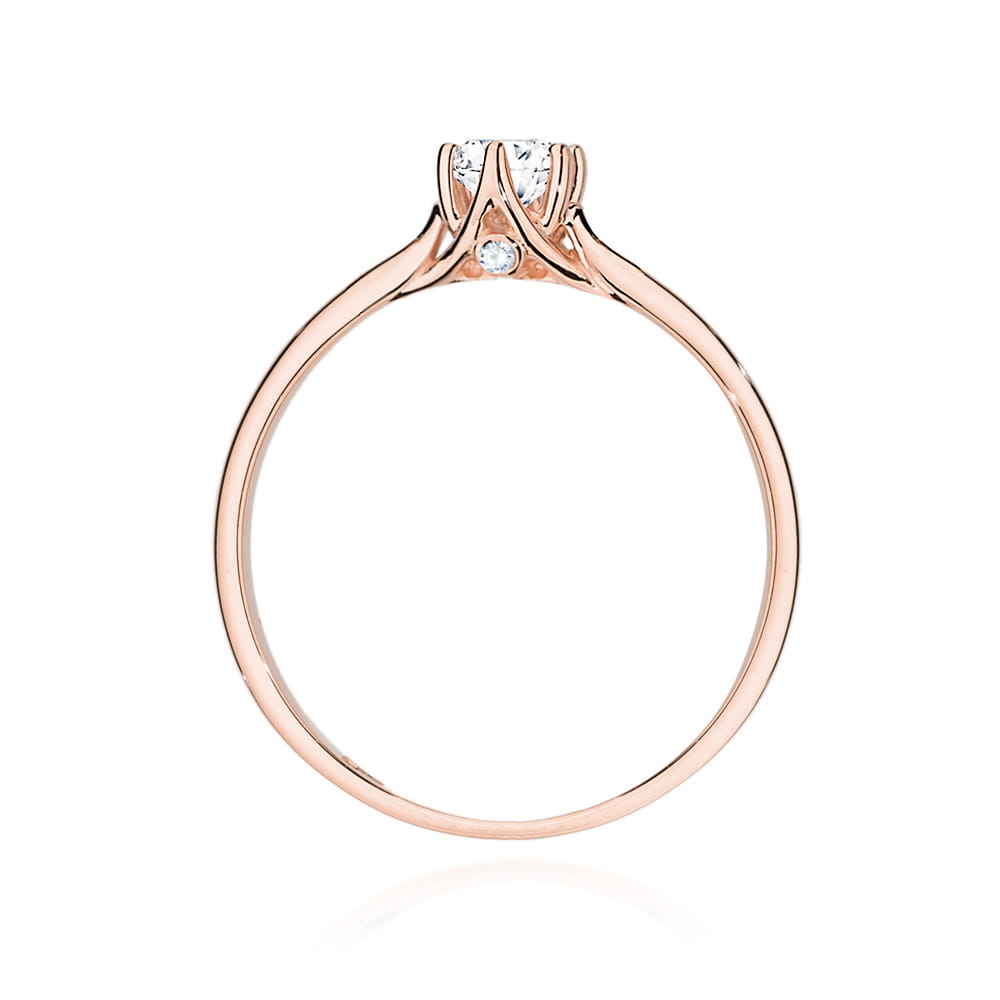 Inel Aur 14K W0499 Diamant Crescut în Laborator 0.20ct