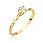Inel Aur 9K cu Diamante Naturale 0.21 ct