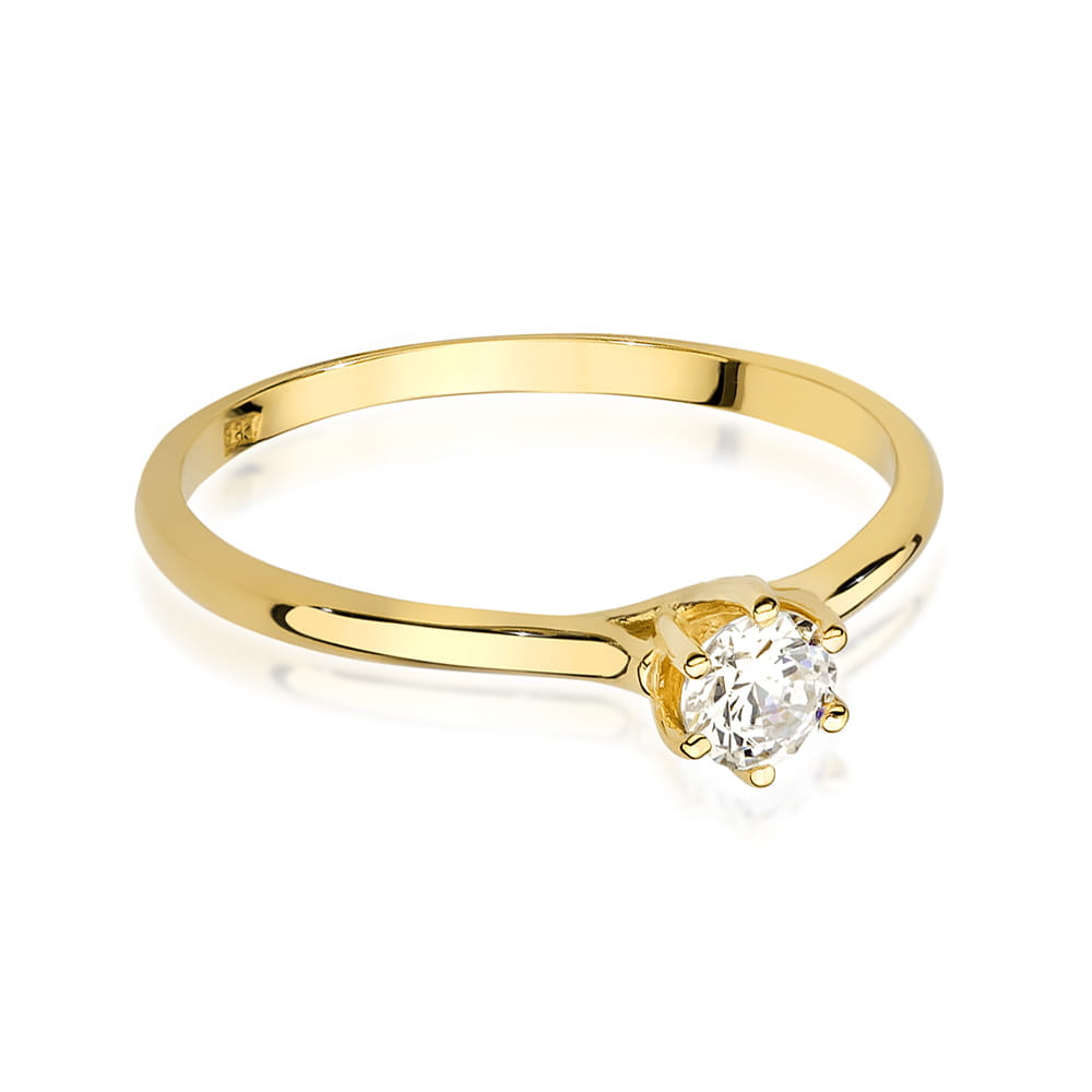 Inel Aur 9K cu Diamante de Laborator 0.21 ct