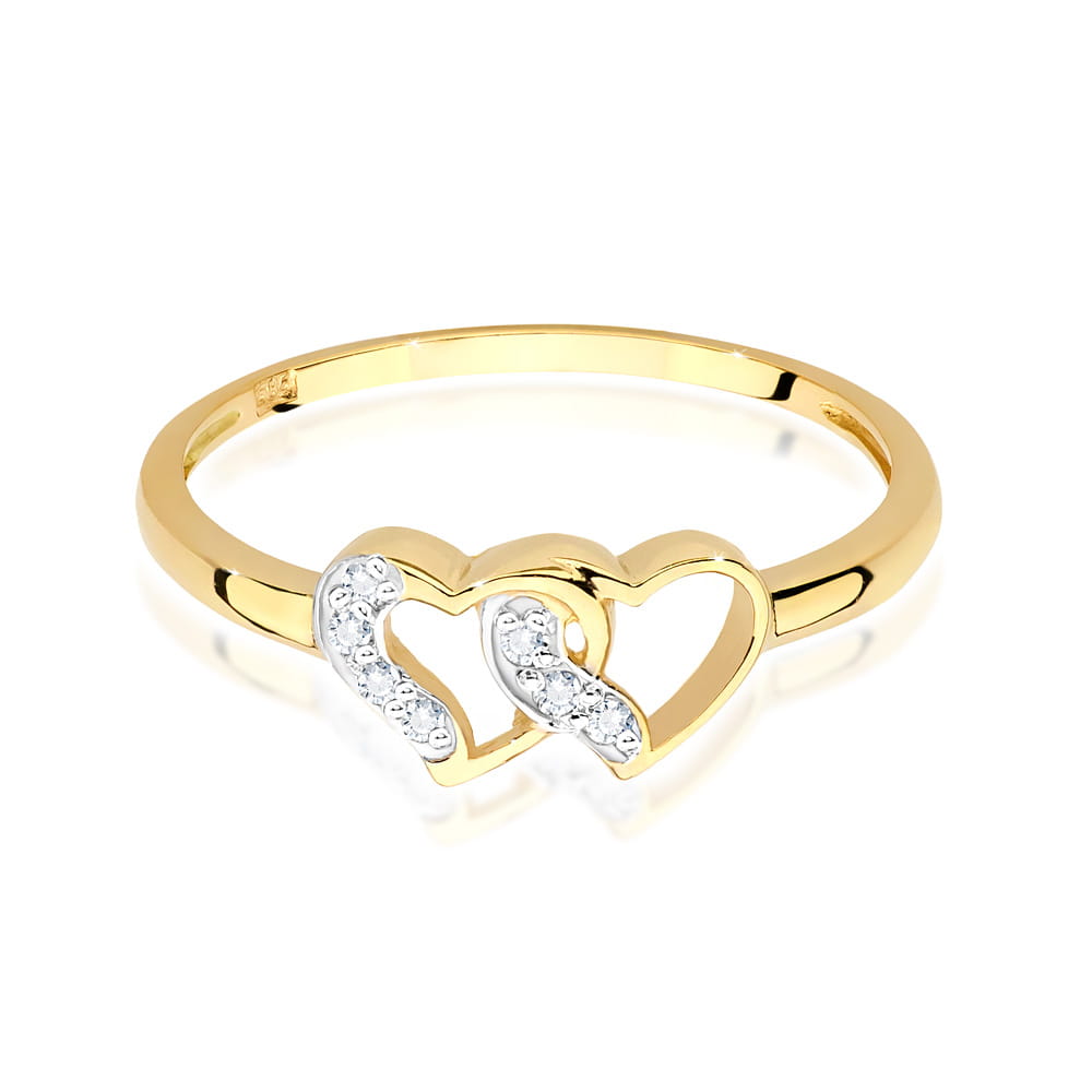Inel Aur 9K cu Diamante Naturale 0.06 ct