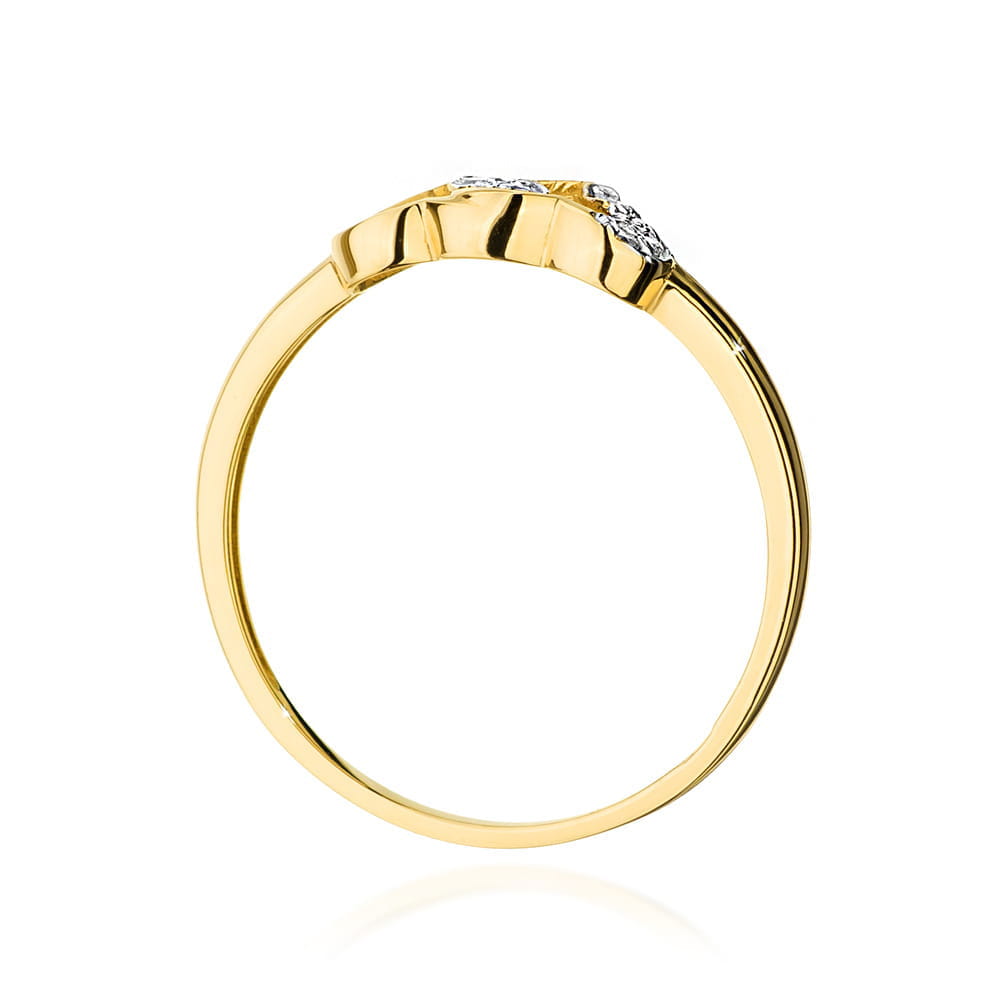 Inel Aur 9K cu Diamante Naturale 0.06 ct