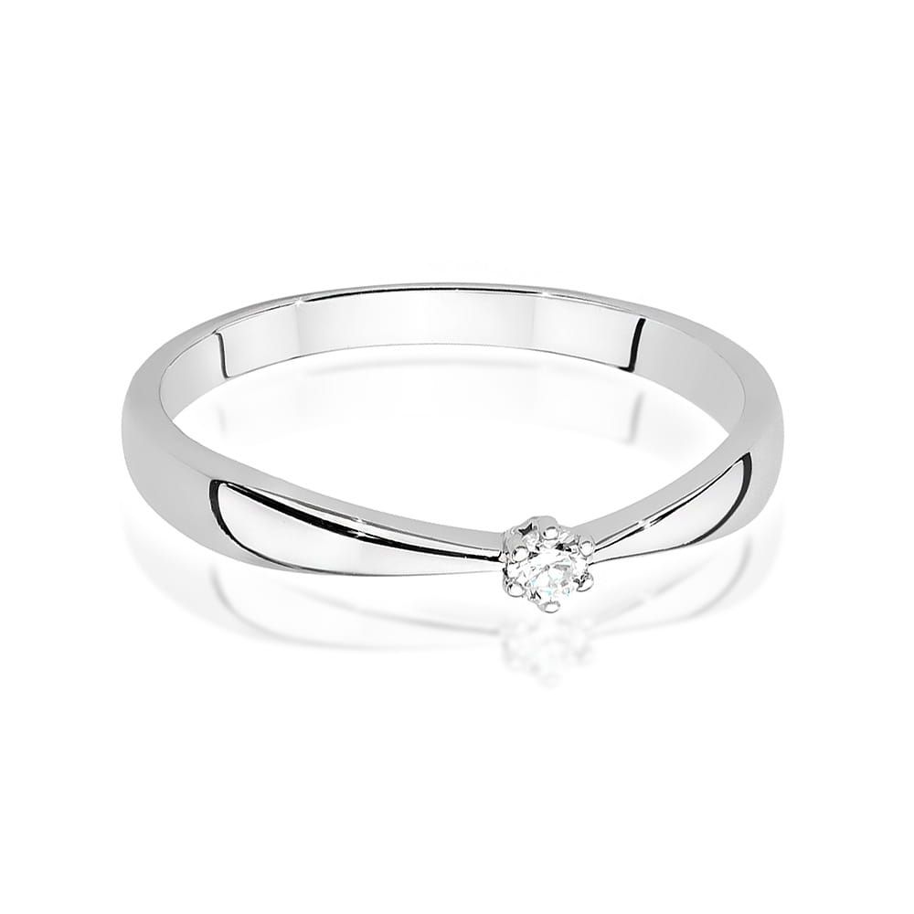 Inel Aur 14K cu Diamant Natural 0.04 ct