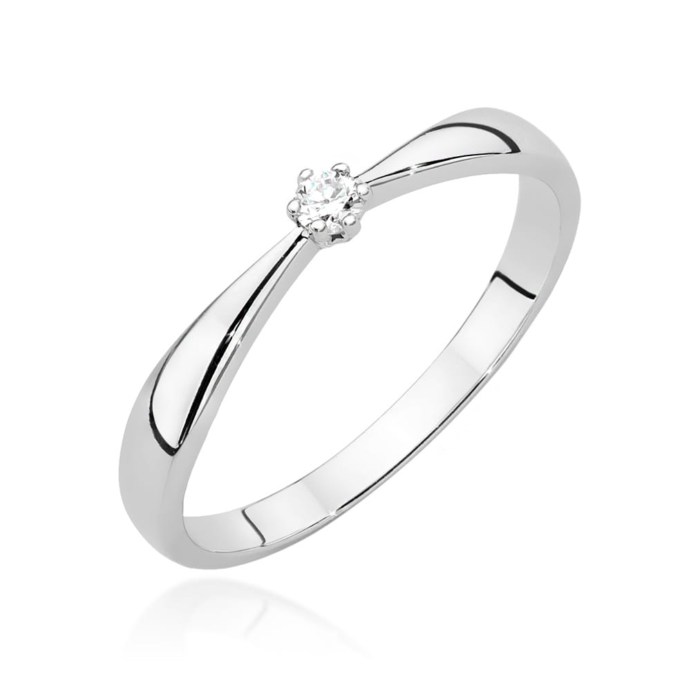 Inel Aur 9K cu Diamant Natural 0.04 ct