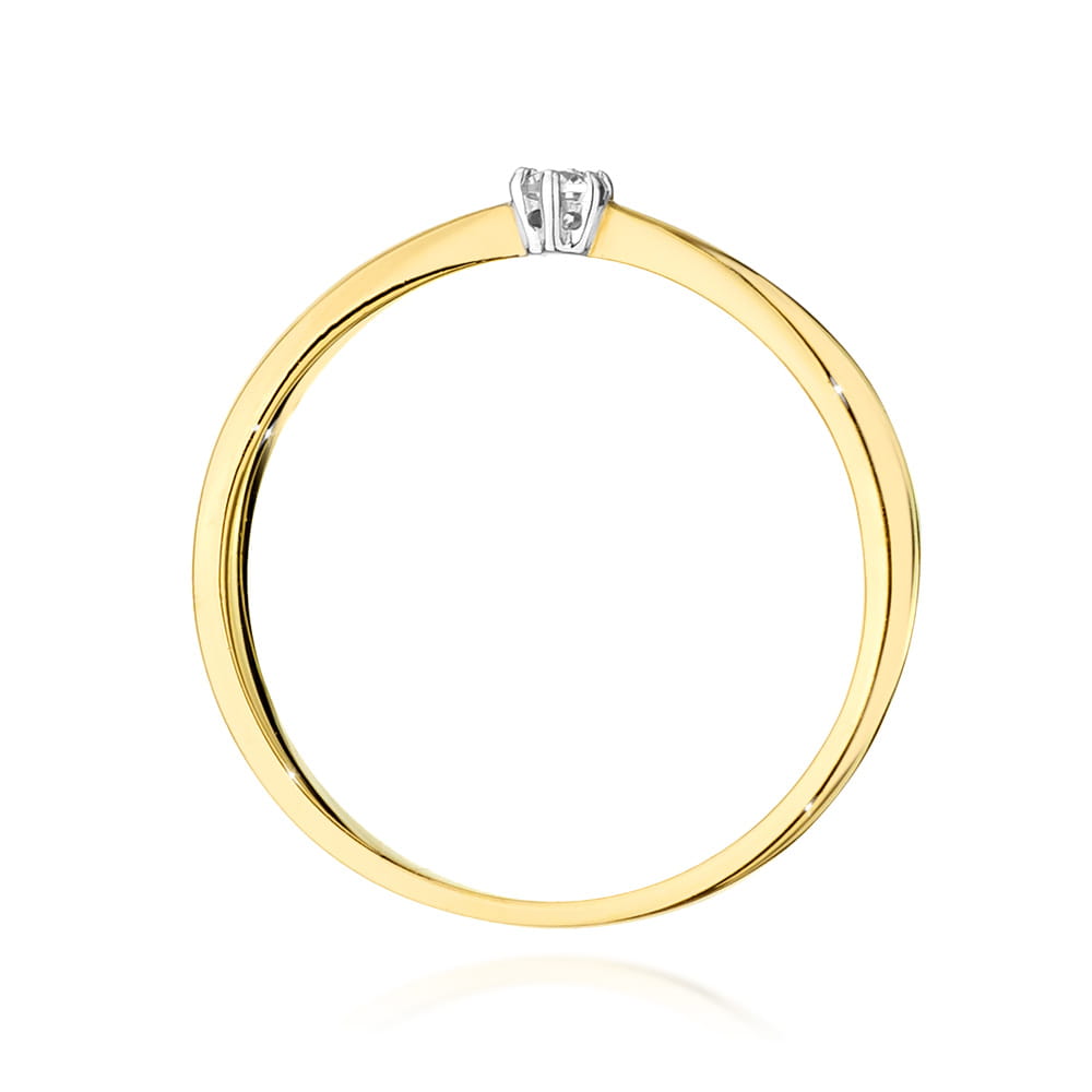 Inel Aur 9K cu Diamant Natural 0.04 ct