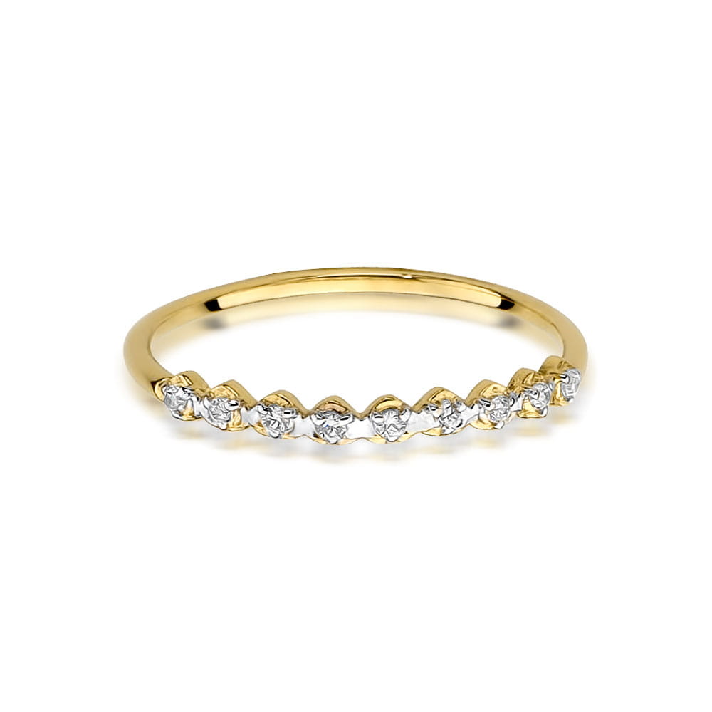 Inel Aur 9K cu Diamante Naturale 0.05 ct