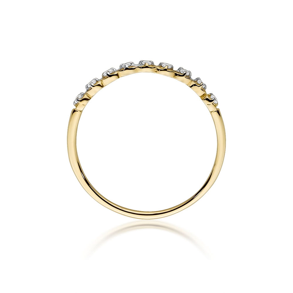Inel Aur 9K cu Diamante Naturale 0.05 ct