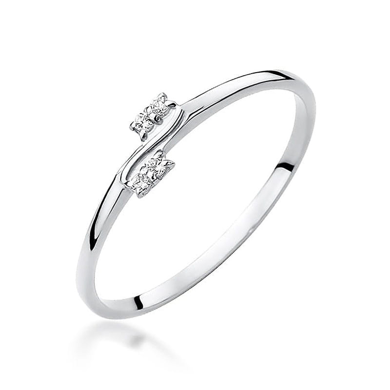 Inel Aur 9K cu Diamante Naturale 0.03 ct