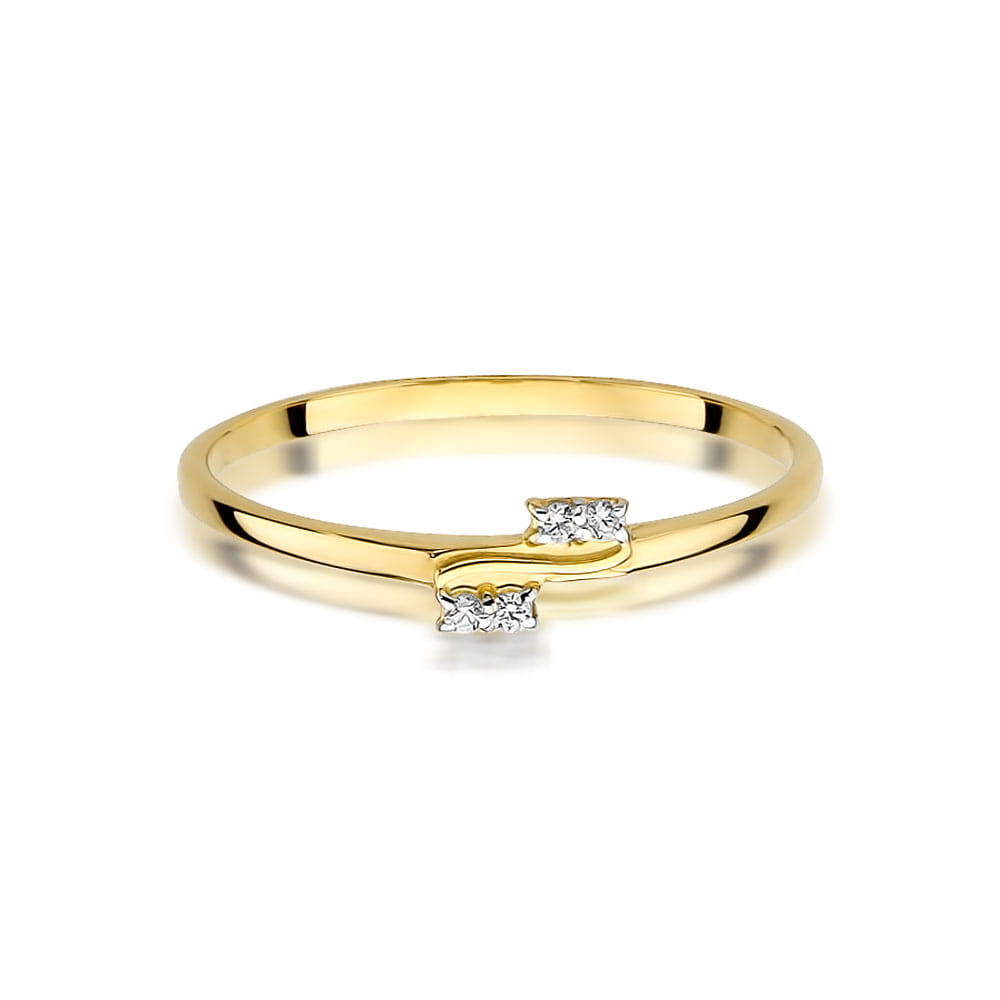 Inel Aur 9K cu Diamante Naturale 0.03 ct