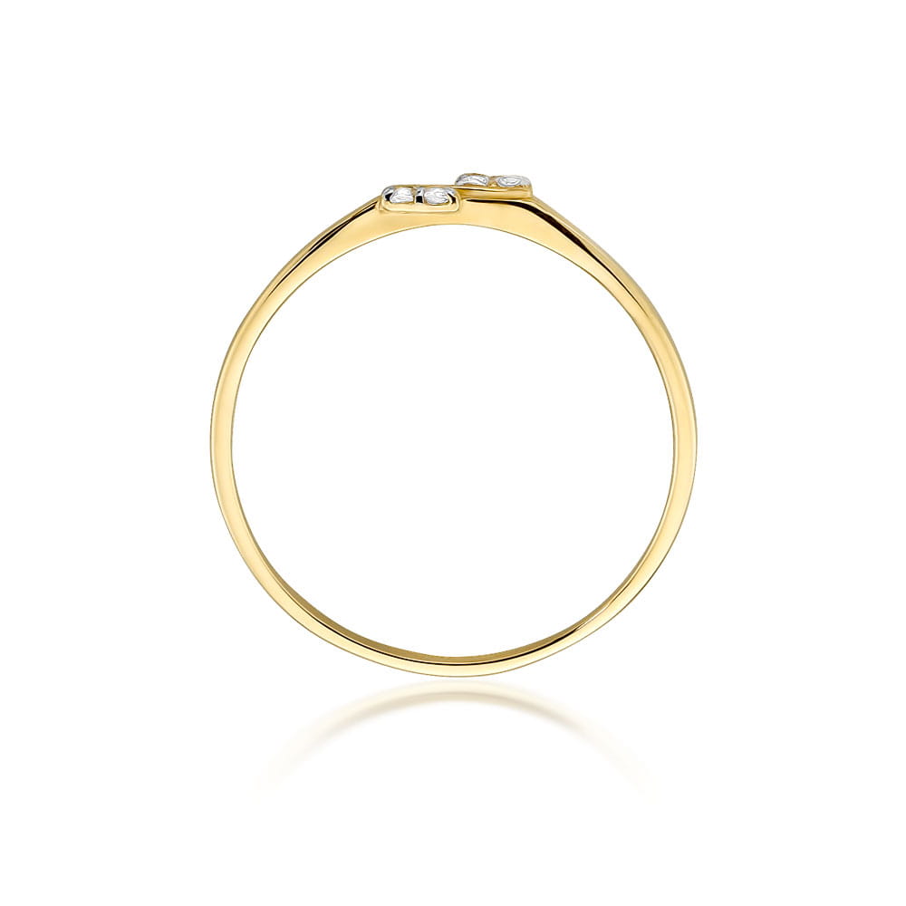 Inel Aur 9K cu Diamante Naturale 0.03 ct