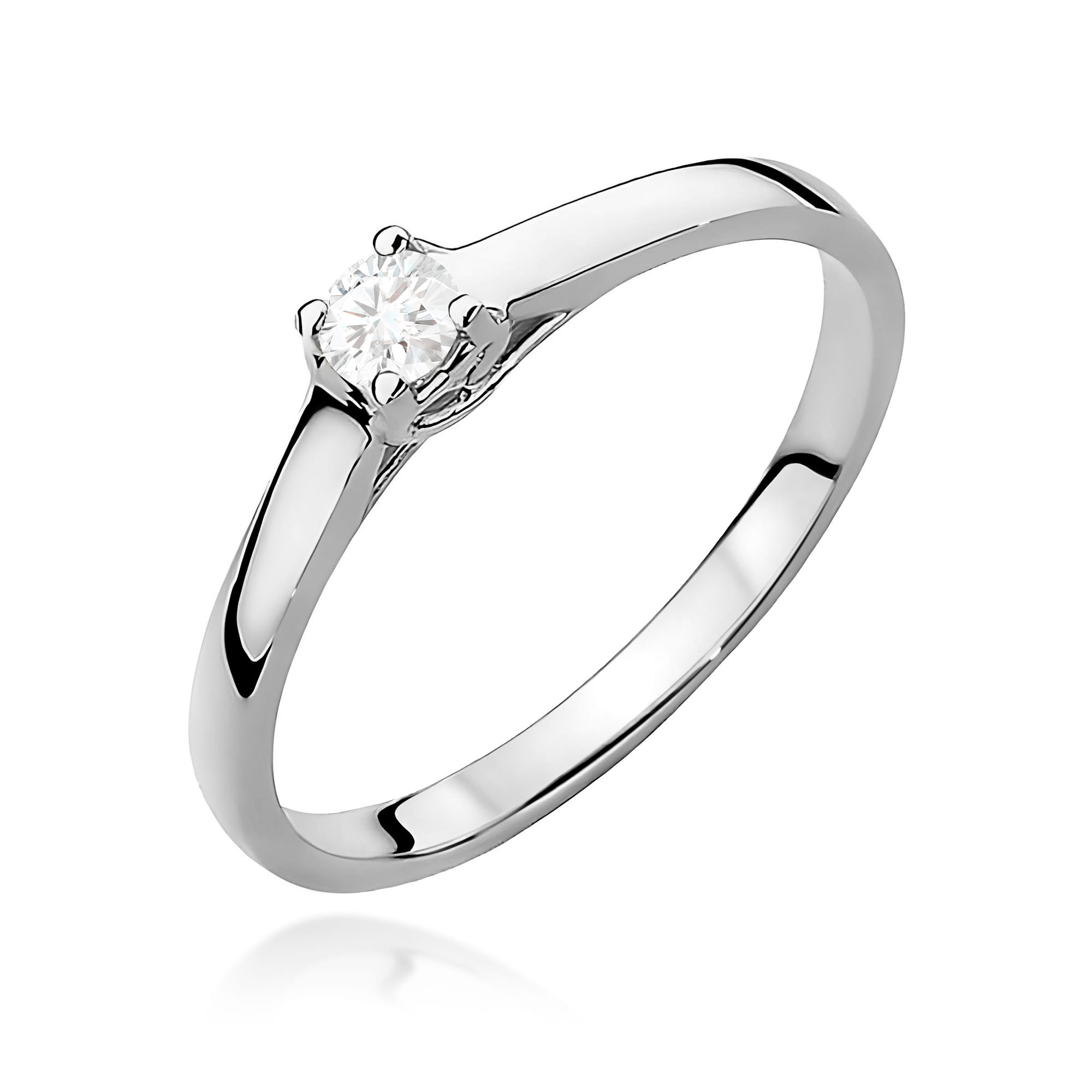Inel Aur 9K cu Diamant Natural 0.12 ct