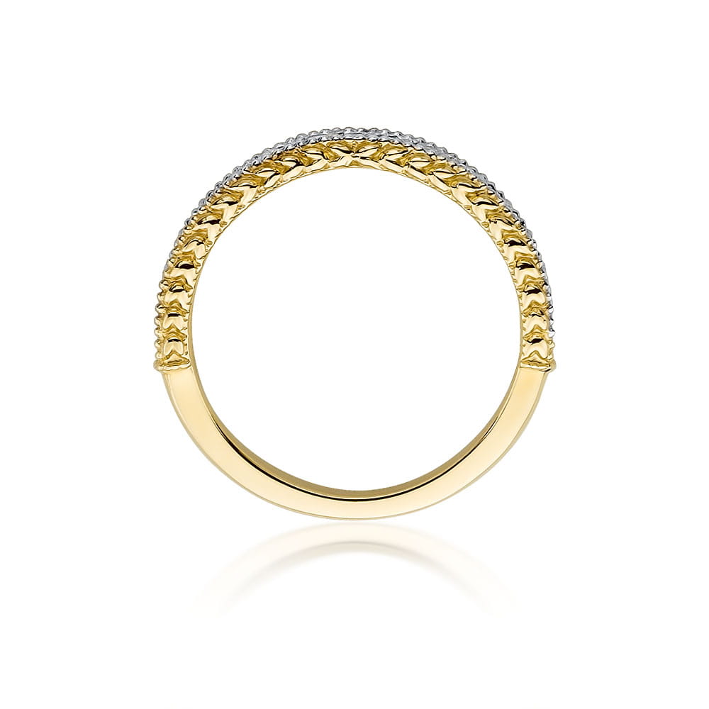 Inel Aur 9K cu Diamante Naturale 0.25 ct