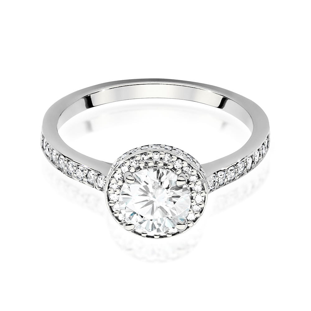 Inel Aur 9K cu Diamante Naturale 1.08 ct