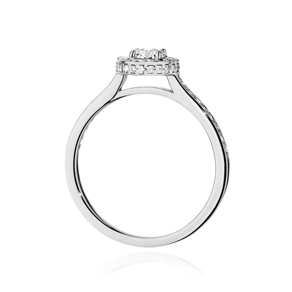 Inel Aur 9K cu Diamante de Laborator 0.74 ct