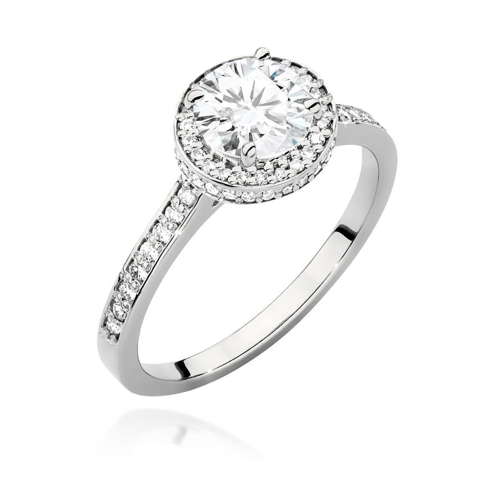Inel Aur 9K cu Diamante de Laborator 1.38 ct