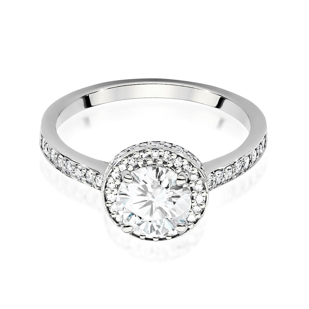 Inel Aur 9K cu Diamante de Laborator 1.38 ct