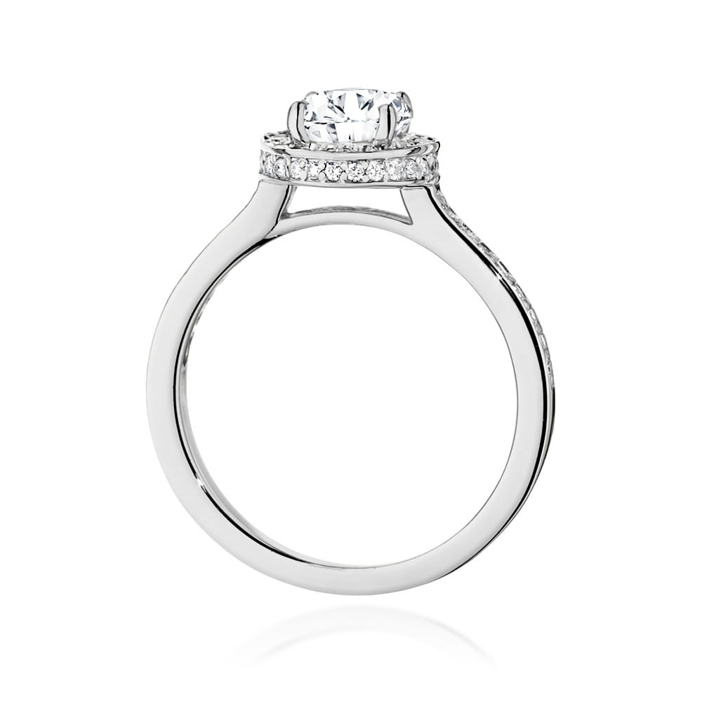 Inel Aur 9K cu Diamante de Laborator 1.38 ct