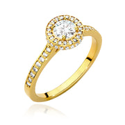Inel Aur 14K cu Diamante de Laborator 0.87 ct
