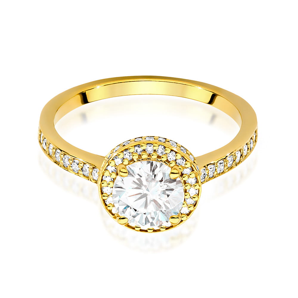 Inel Aur 14K cu Diamante de Laborator 1.38 ct