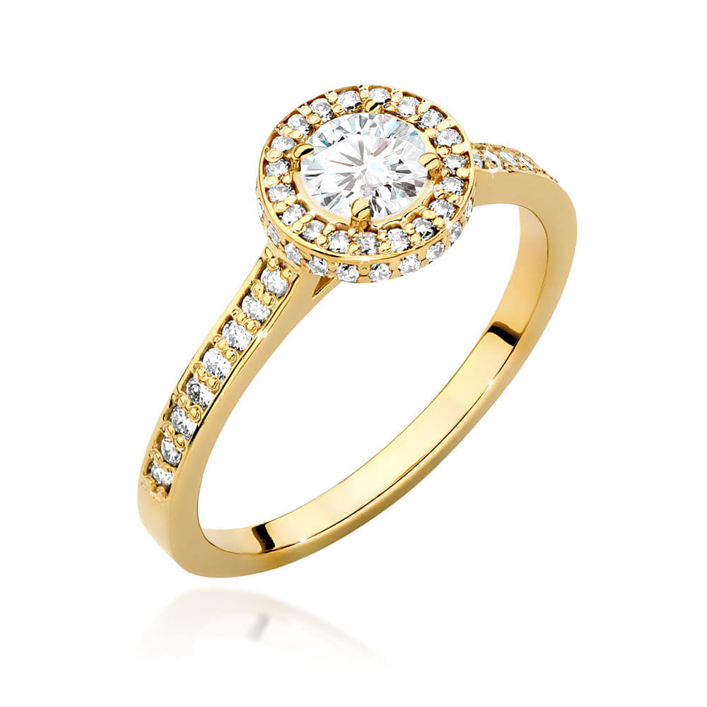 Inel Aur 9K cu Diamante Naturale 0.87 ct