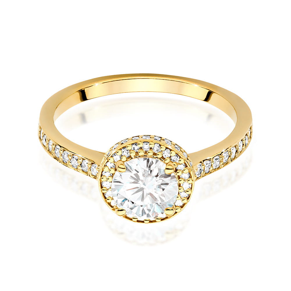 Inel Aur 9K cu Diamante Naturale 1.08 ct