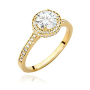 Inel Aur 9K cu Diamante Naturale 1.38 ct