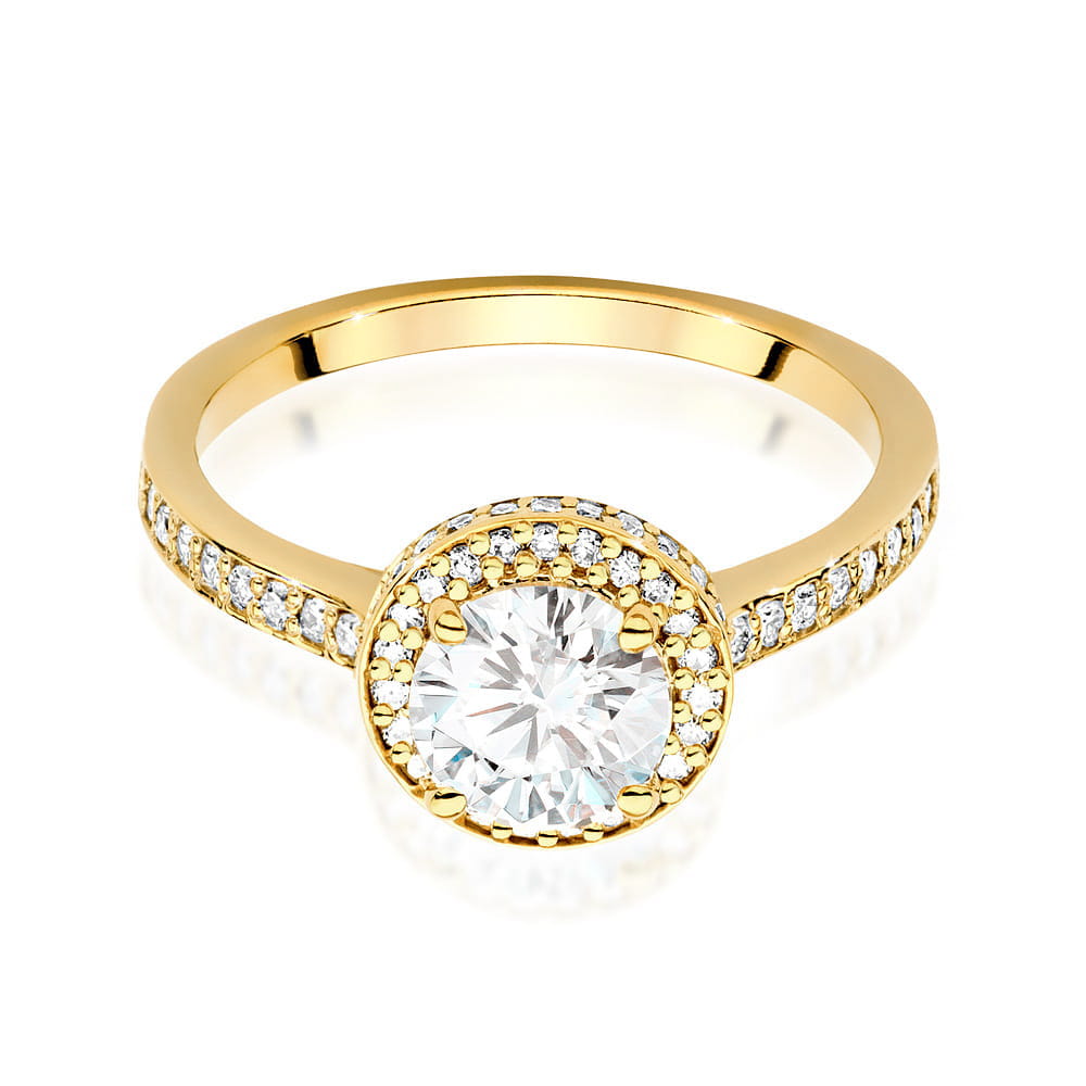 Inel Aur 9K cu Diamante Naturale 1.38 ct