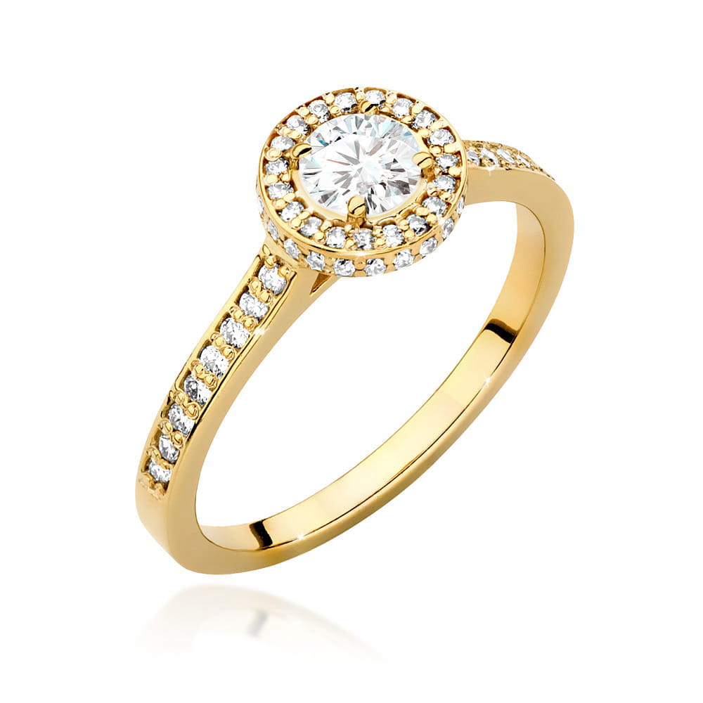 Inel Aur 9K cu Diamante de Laborator 0.74 ct