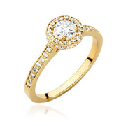 Inel Aur 9K cu Diamante de Laborator 0.74 ct