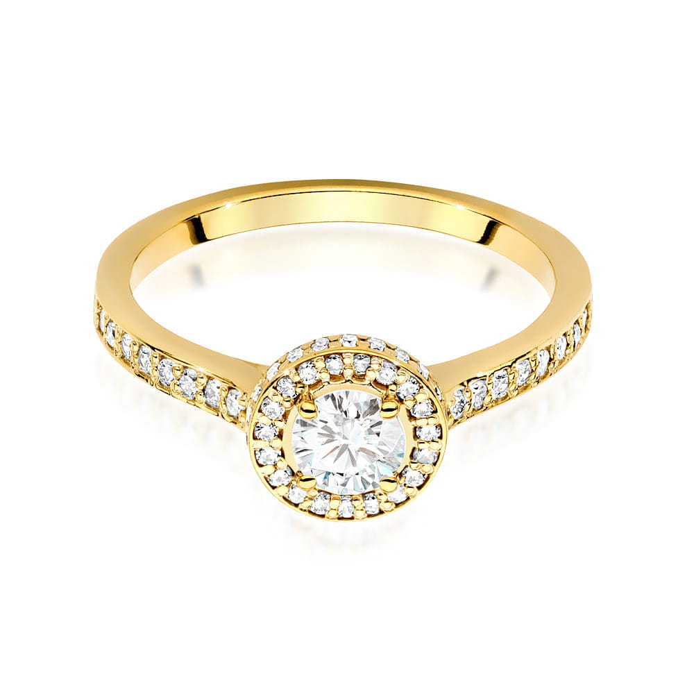 Inel Aur 9K cu Diamante de Laborator 0.74 ct
