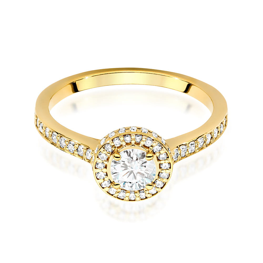 Inel Aur 9K cu Diamante de Laborator 0.87 ct