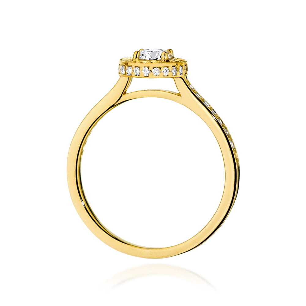 Inel Aur 9K cu Diamante de Laborator 0.87 ct