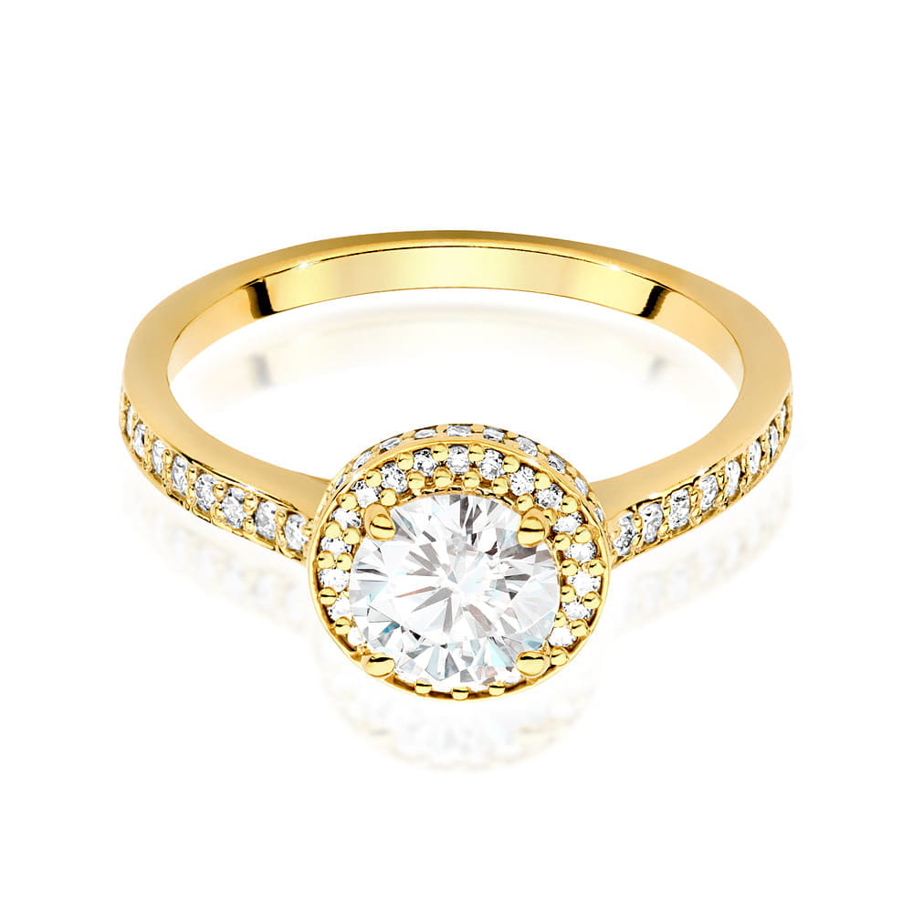 Inel Aur 9K cu Diamante de Laborator 1.08 ct