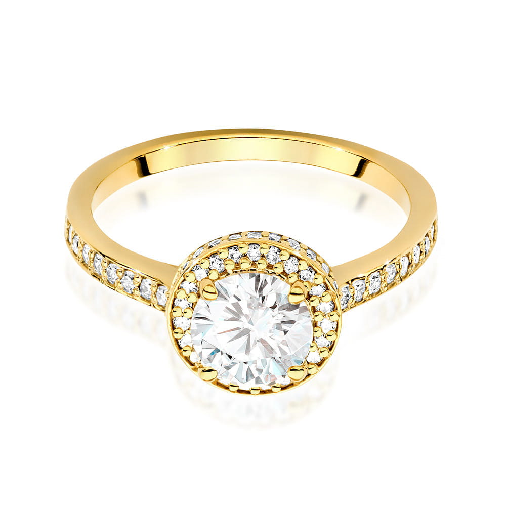 Inel Aur 9K cu Diamante de Laborator 1.38 ct