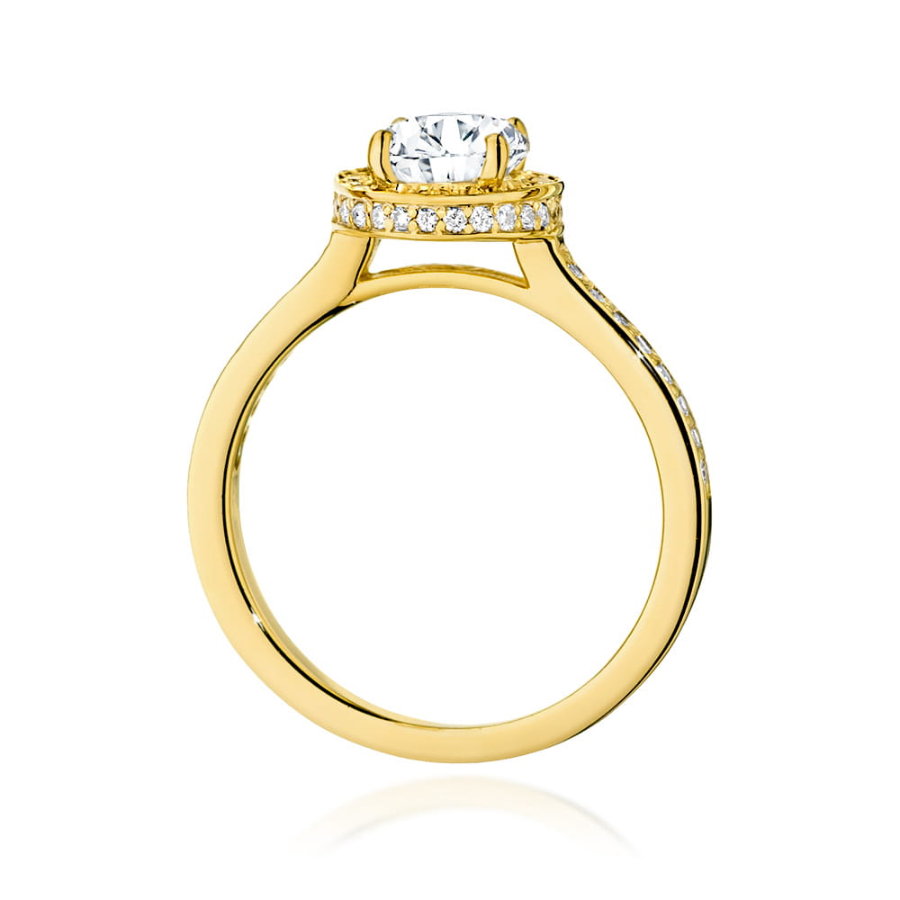 Inel Aur 9K cu Diamante de Laborator 1.38 ct