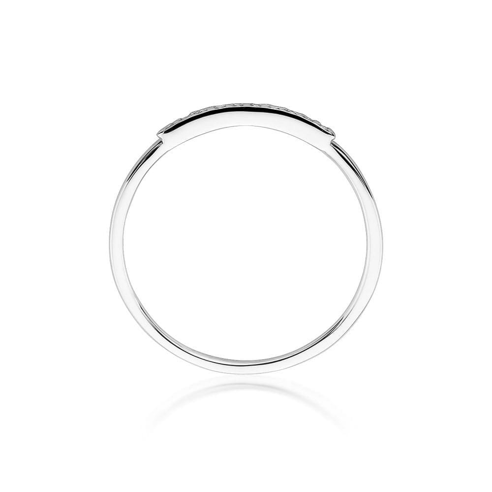 Inel Aur 9K cu Diamante Naturale Negre 0.05 ct
