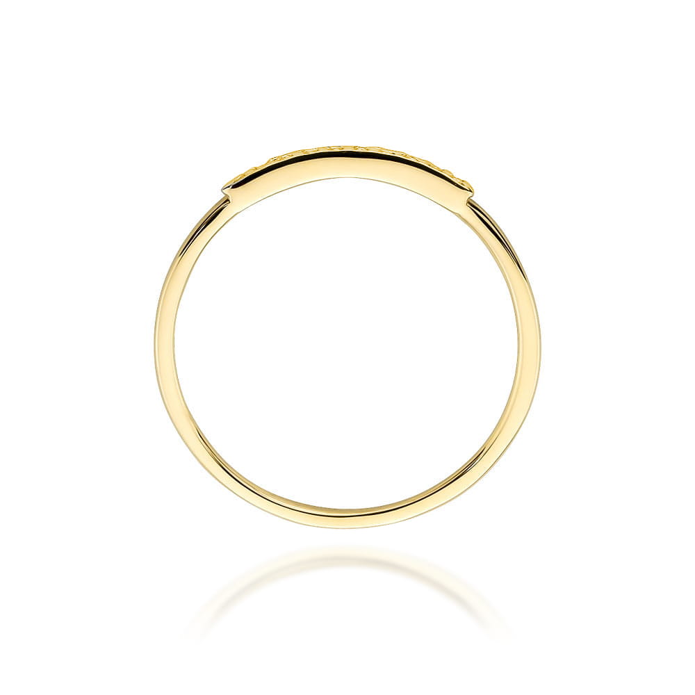 Inel Aur 9K cu Diamante Naturale Negre 0.05 ct