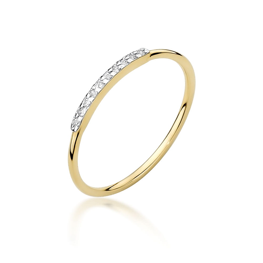 Inel Aur 9K cu Diamante Naturale 0.05 ct