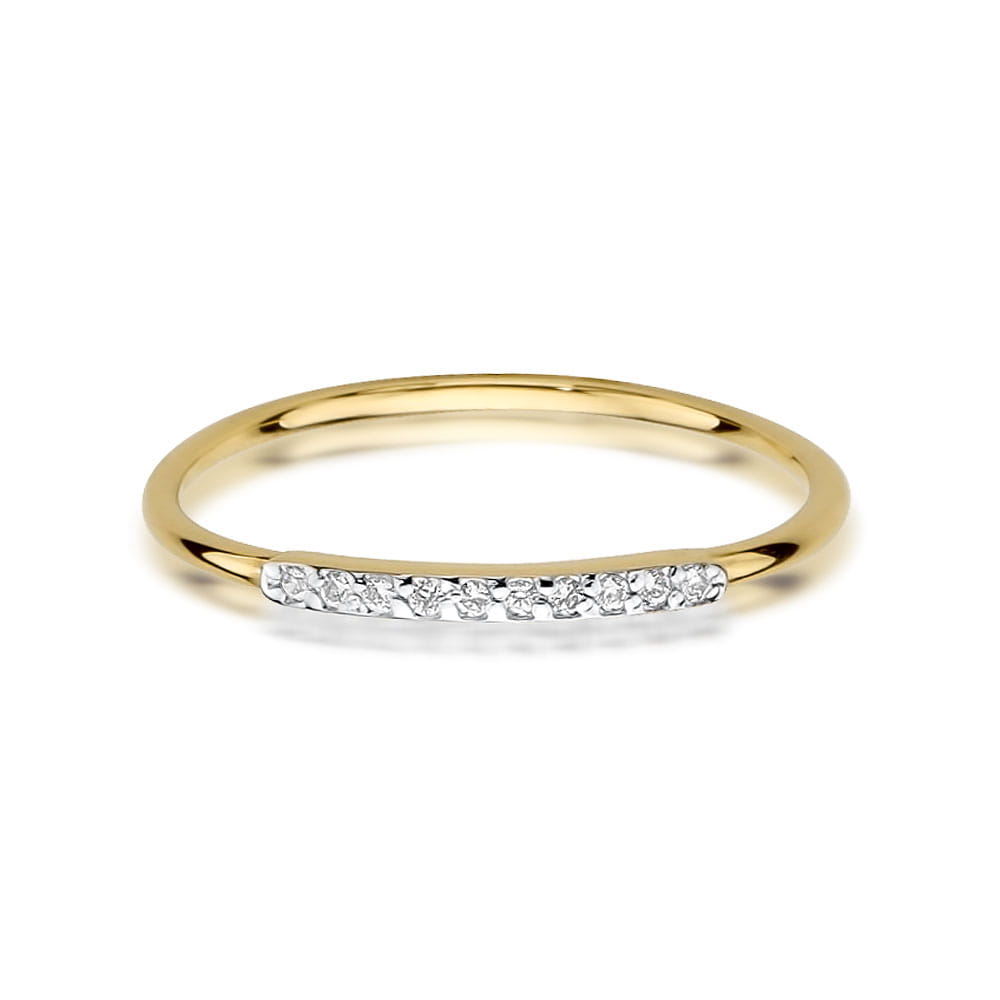 Inel Aur 9K cu Diamante Naturale 0.05 ct