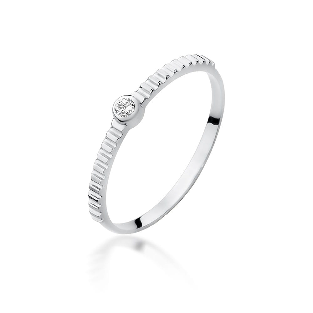 Inel Aur 9K cu Diamant Natural 0.04 ct