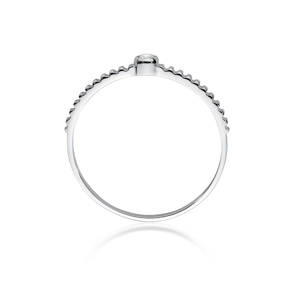 Inel Aur 9K cu Diamant Natural 0.04 ct
