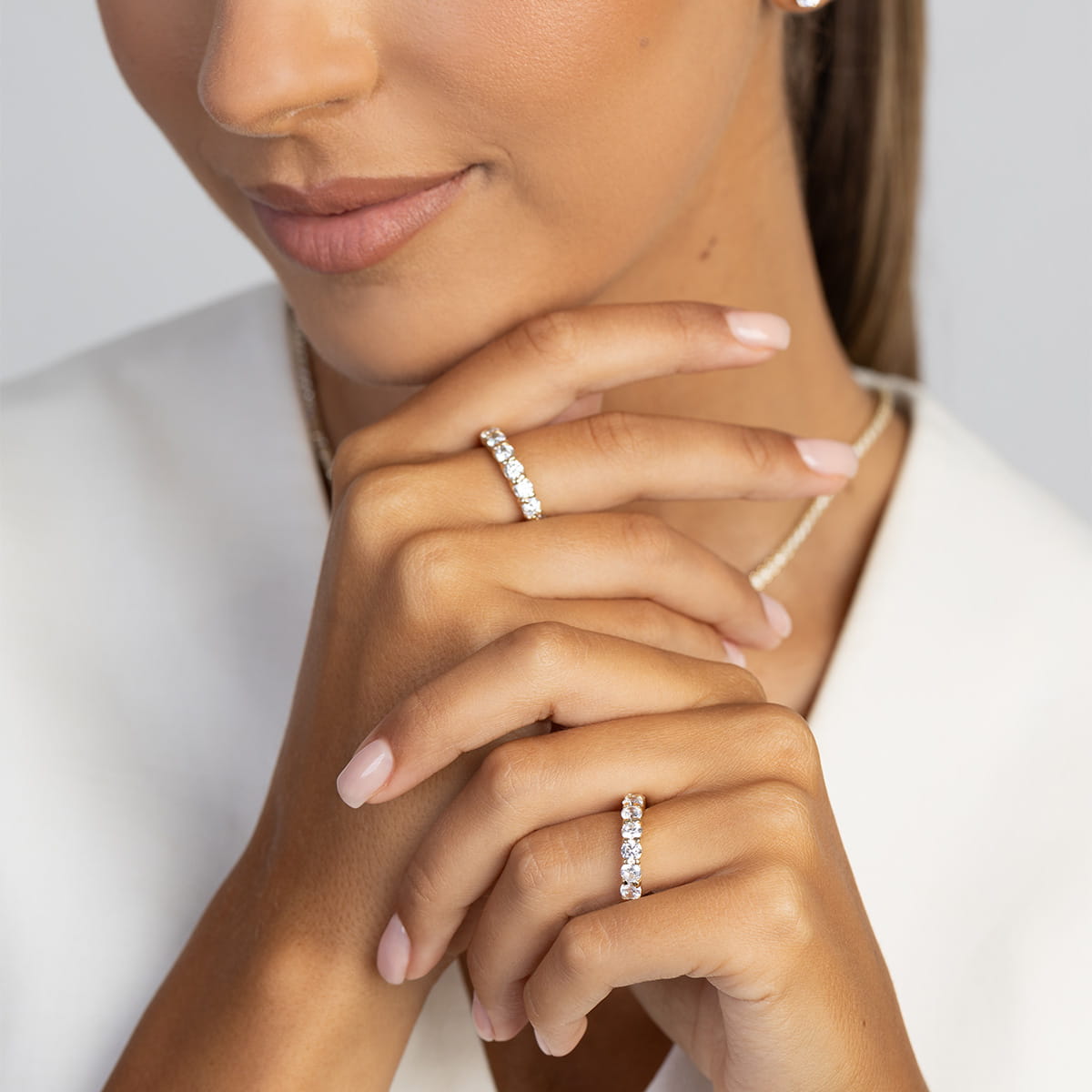 Inel Aur 14K cu Diamante de Laborator 3.20 ct