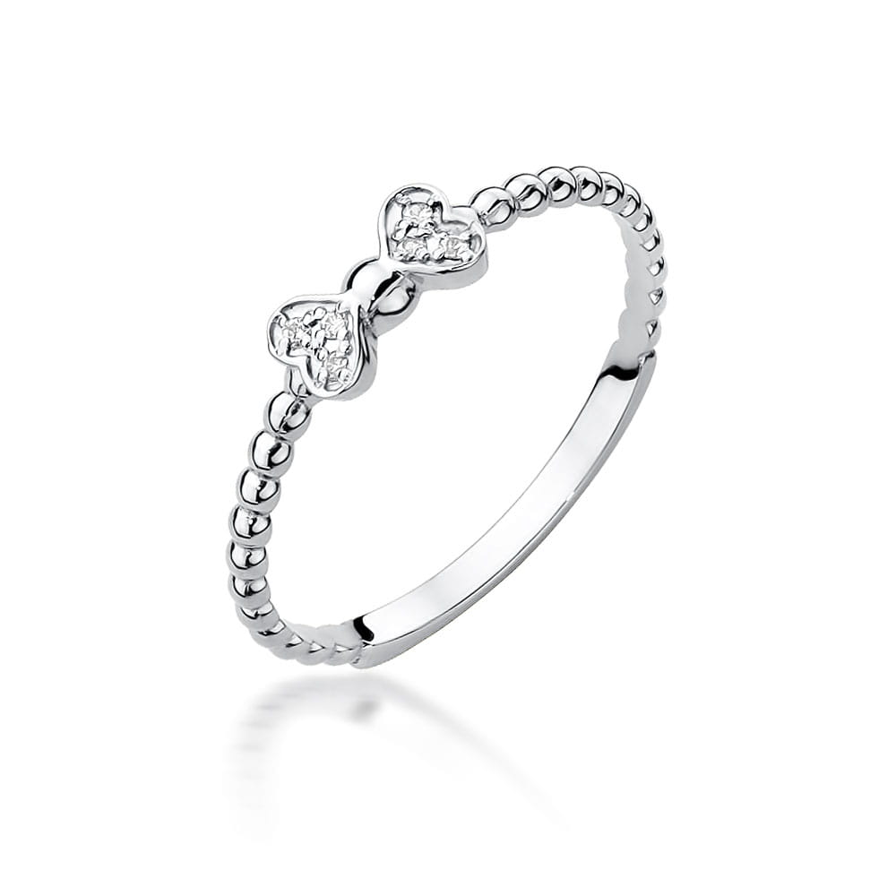 Inel Aur 9K cu Diamante Naturale 0.03 ct