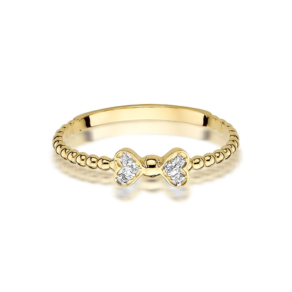 Inel Aur 9K cu Diamante Naturale 0.03 ct