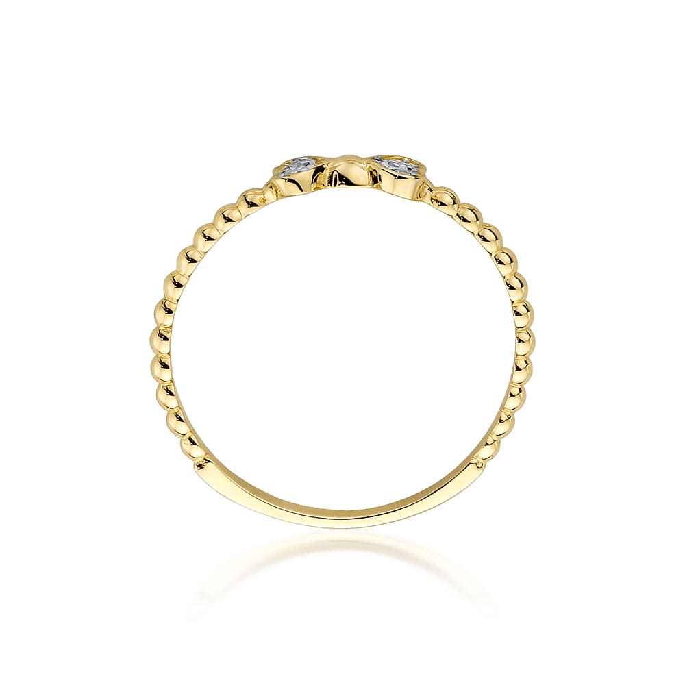 Inel Aur 9K cu Diamante Naturale 0.03 ct